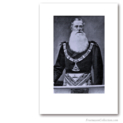 The Earl of Latham, Grand Master. Siglo XIX Portrait. Masonic Art