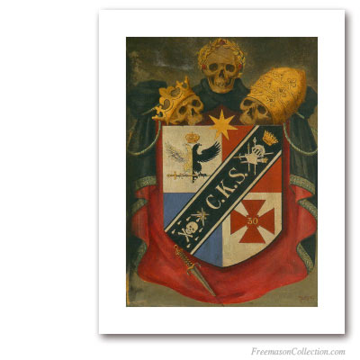 Armorial of Knight Kadosh (2). Circa 1930. 30° Grado del Rito Escocés. Masonic Art