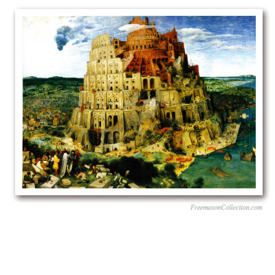 The Tower of Babel. Bruegel L'Ancien, 1563. Pinturas Masónicas