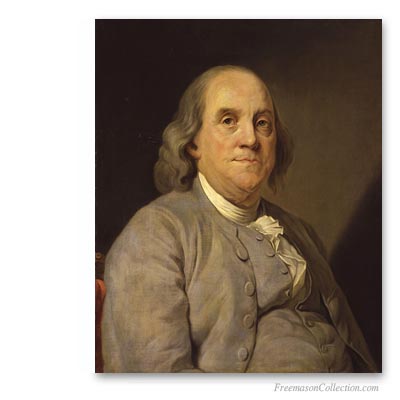 Benjamin Franklin, One of the Founding Fathers of the United States of America. Arte Masónico