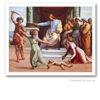 The Judgement of Solomon. Raffaello. Pinturas Masónicas