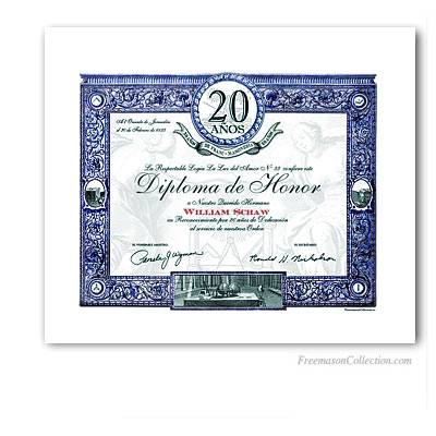 Diploma Aniversario / Jubileo 20 años