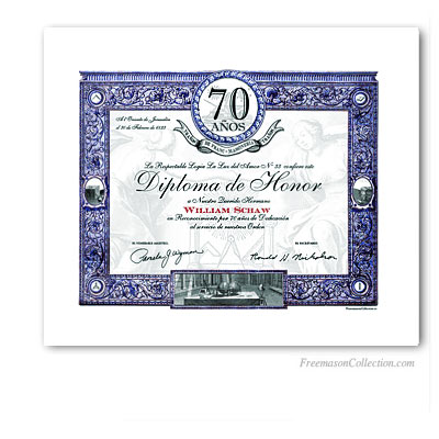 Diploma Aniversario / Jubileo 70 años