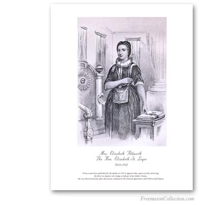 Elizabeth Aldworth Saint-Leger. The first Woman Freemason (initiated 1712) Arte Masónico