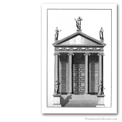 Ionic Portico. Encyclopédie Diderot & d'Alembert, 1751-1777. Masonic Art