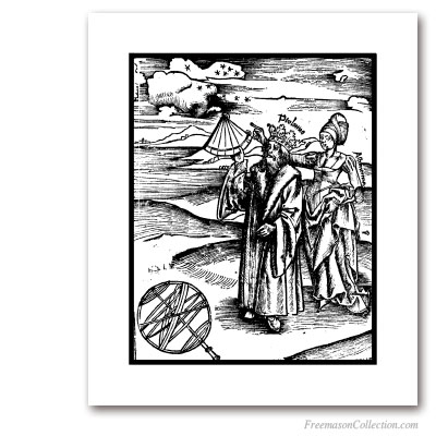 The 7 Liberal Arts : Astronomia. Gregor Reisch, 1504. Masonic Art
