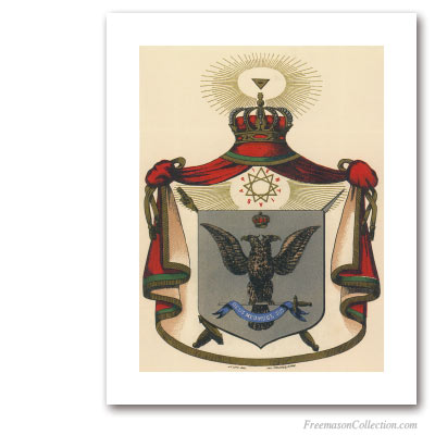 Coat of Arms of Inspecteur General (2). 1837. 33° Grado del Rito Escocés. Masonic Art