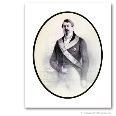 The Prince Murat . Circa 1852. Grand Master of the Grand Orient de France in 1852. Masonic Art