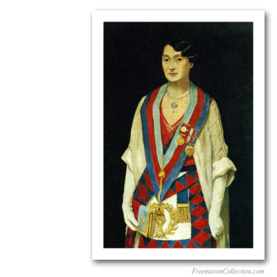 English Royal Arch Freemason Woman. Siglo XX century. Pinturas Masónicas