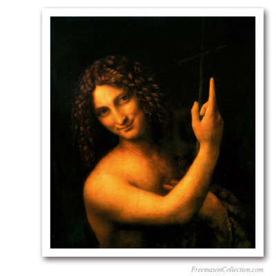 St John The Baptist. Leonardo da Vinci, circa 1516. Pinturas Masónicas