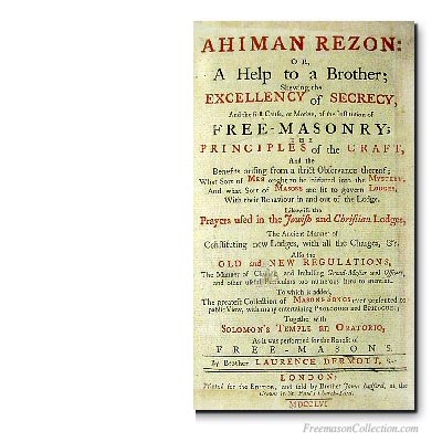 Ahiman Rezon. 1756. The Book of Constitutions of the Antient Grand ...